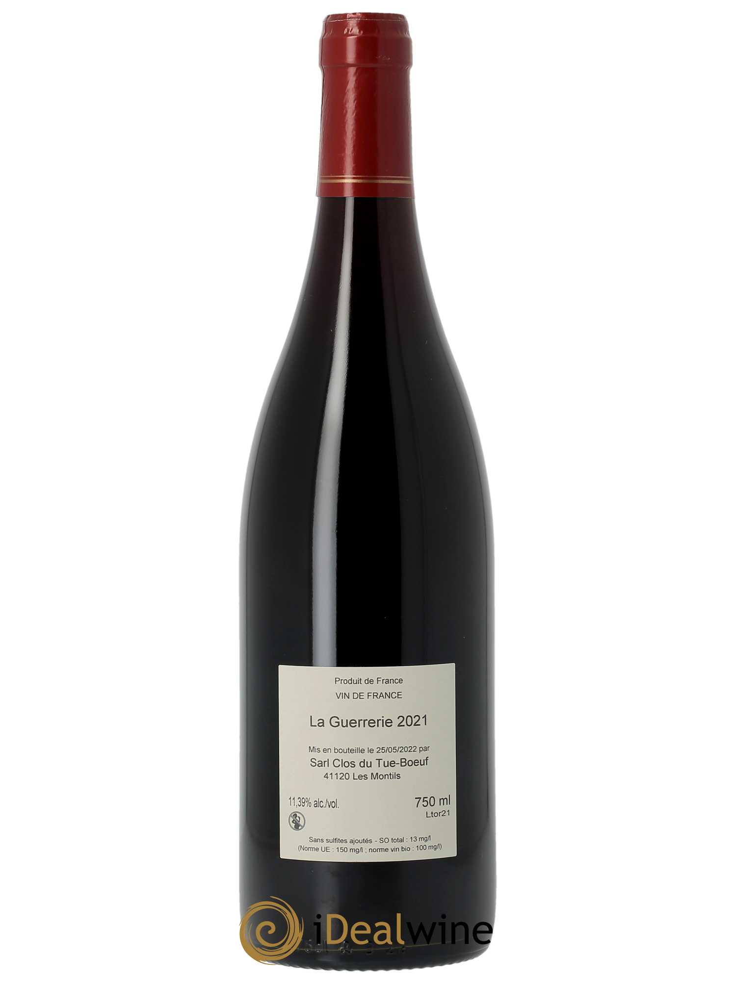 Touraine La Guerrerie Clos du Tue-Boeuf  2021 - Lot de 1 Bouteille