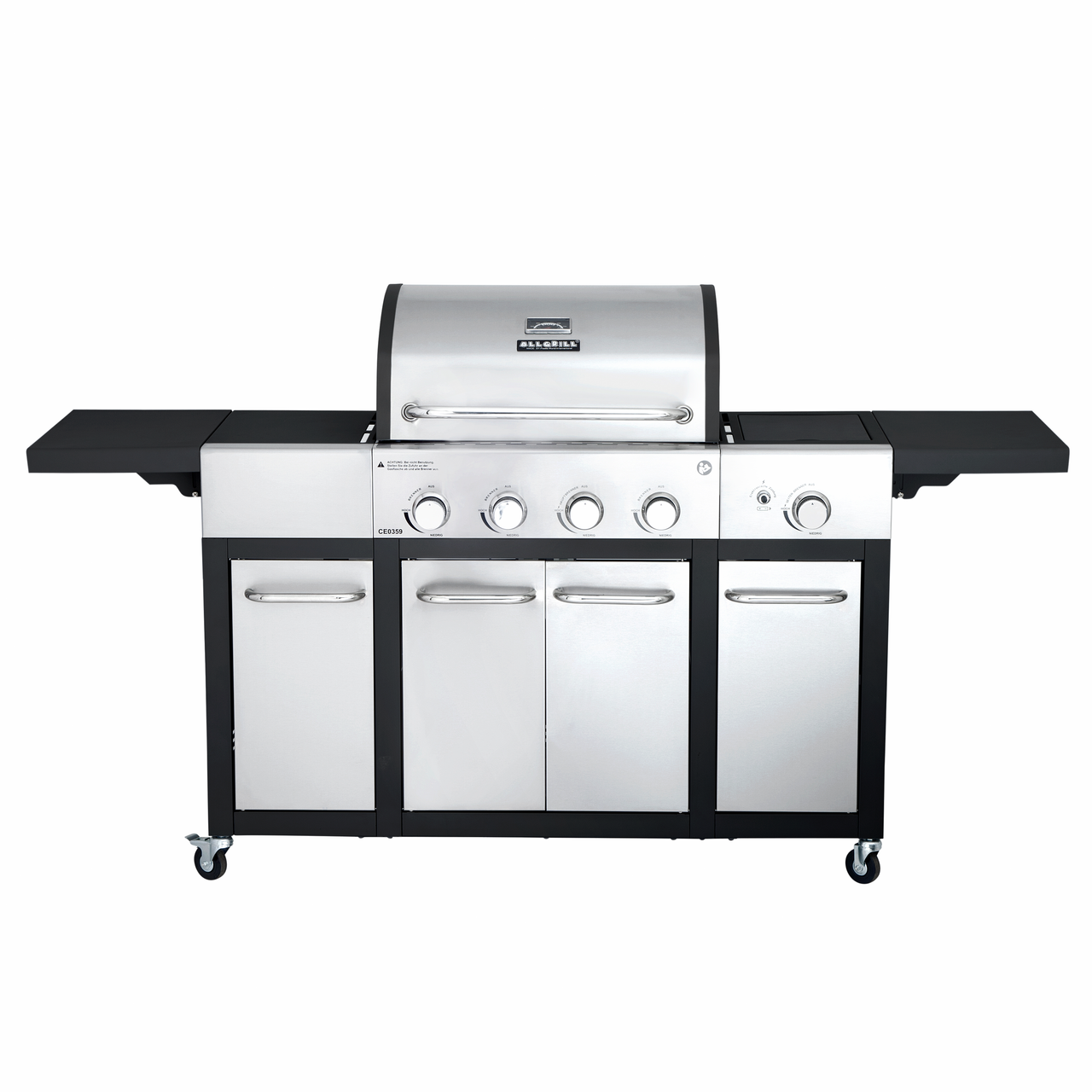 Allgrill MAJOR inkl. abklappbaren Seitentischen - 15,5 kW, 4-flammig