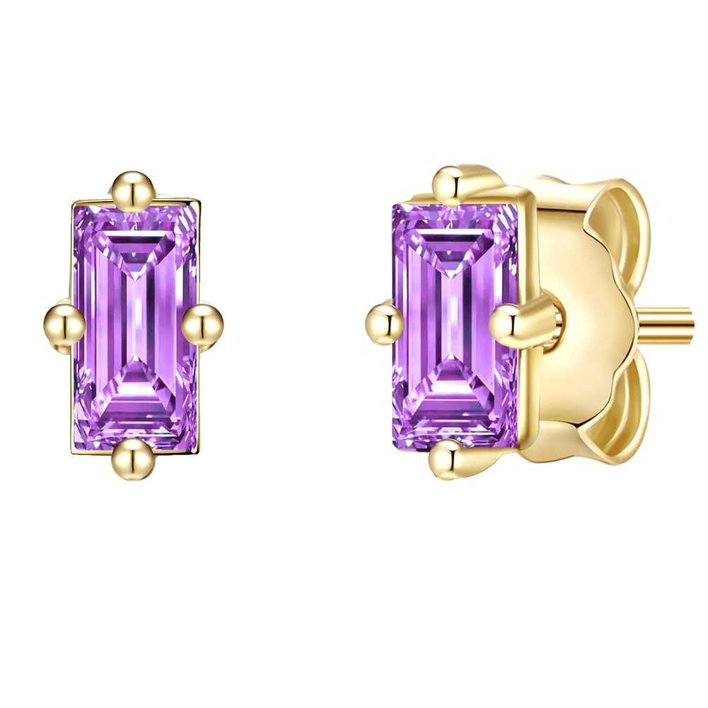 Glanzstücke München Puces d'oreilles en argent Argent sterling Oxyde de zirconium (CZ) en Or jaune Boucles d'oreilles