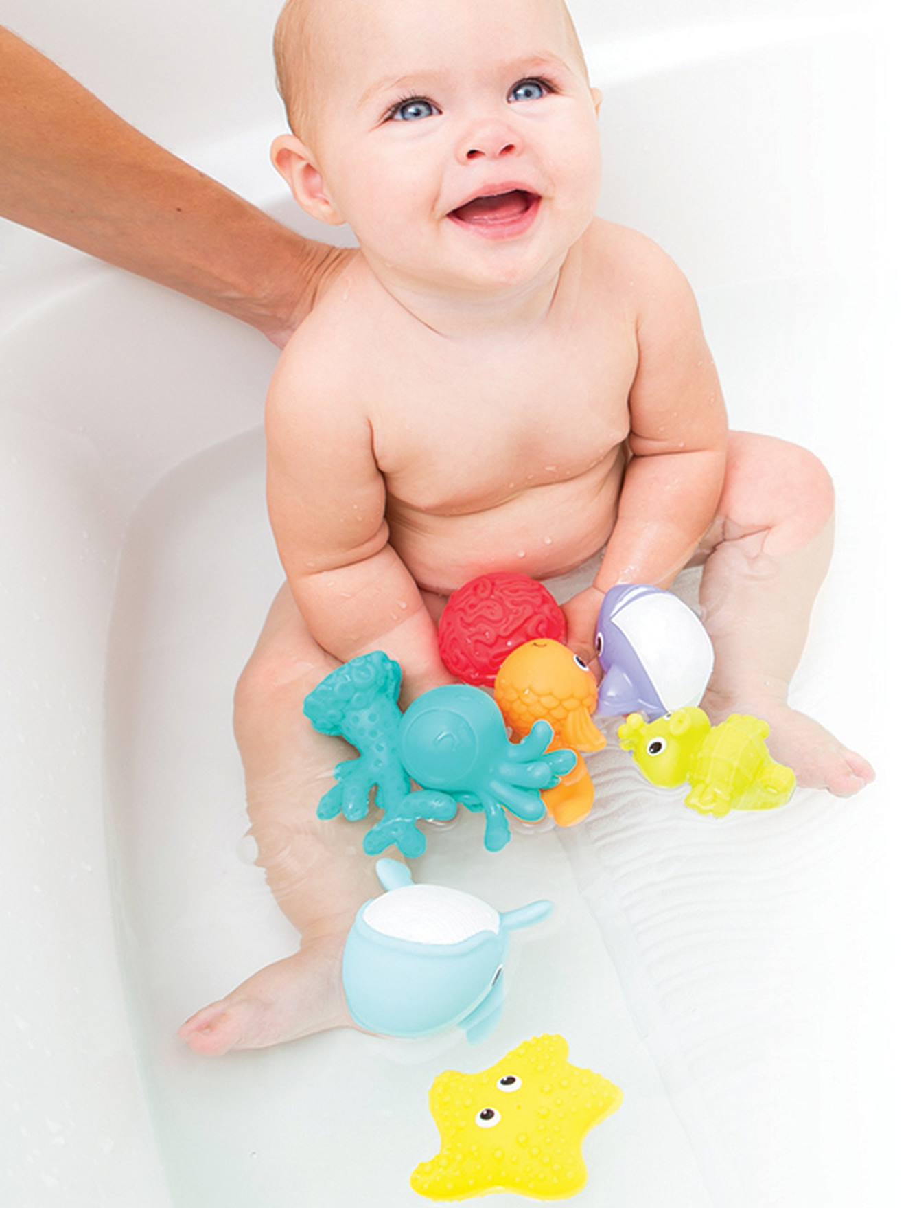 Infantino 8er-Set Badewannentiere INFANTINO - mehrfarbig