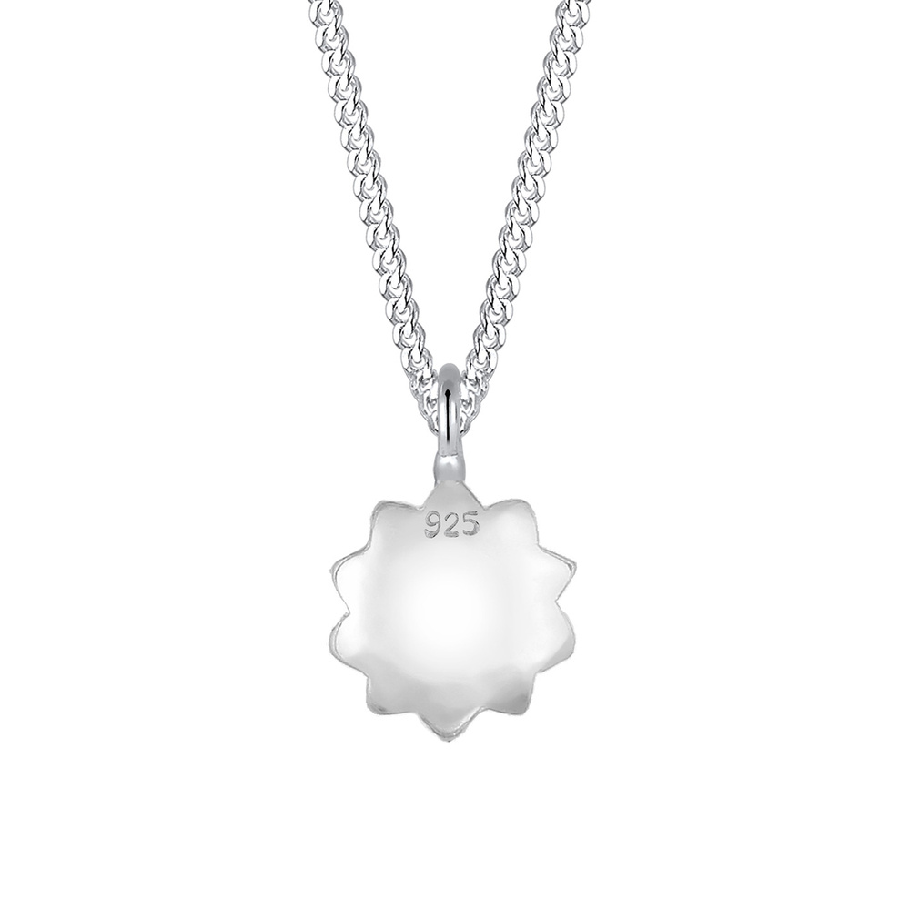 Elli Elli Collier Femme Pendentif Fleur Pastel Émail - (925/1000) Argent collier
