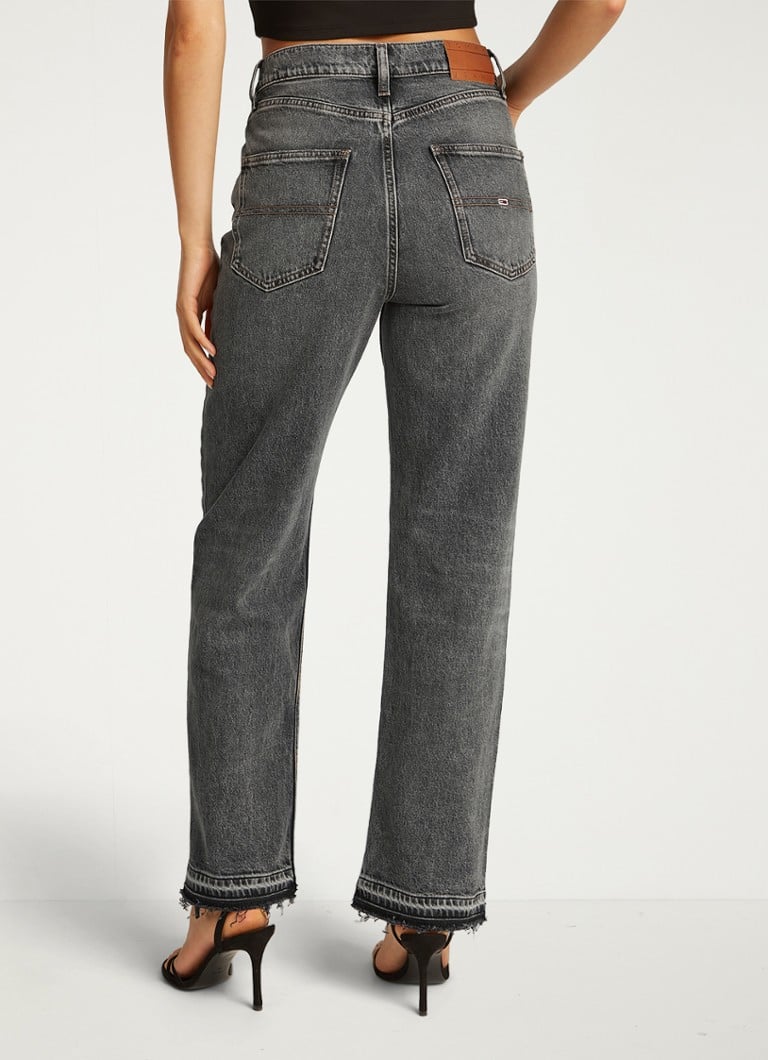 Calça jeans Tommy Hilfiger Layla de cintura alta e perna reta com lavagem colorida