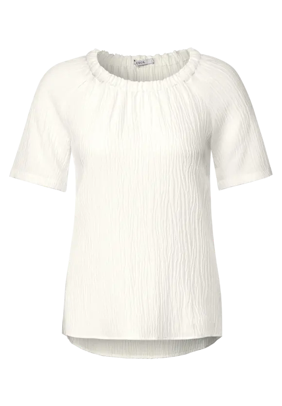 CECIL Unifarbene Struktur Bluse