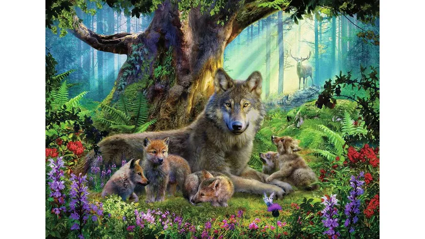Ravensburger Puzzle - Wölfe im Wald - 1000 Teile