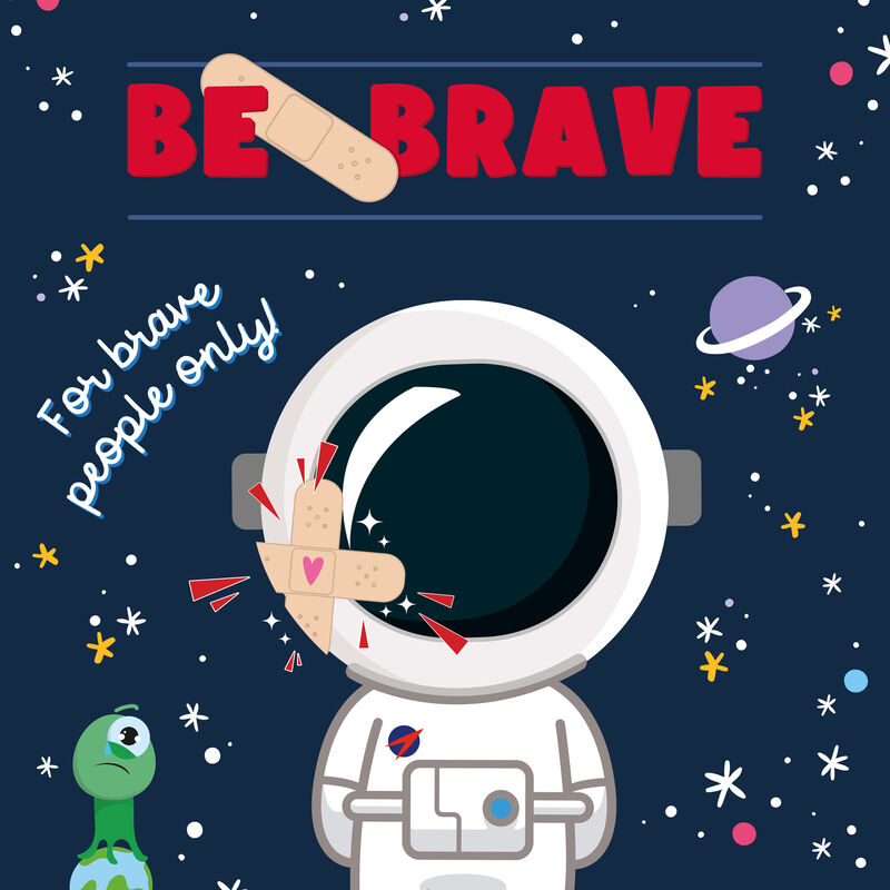 30 potlačených náplastí - Be Brave