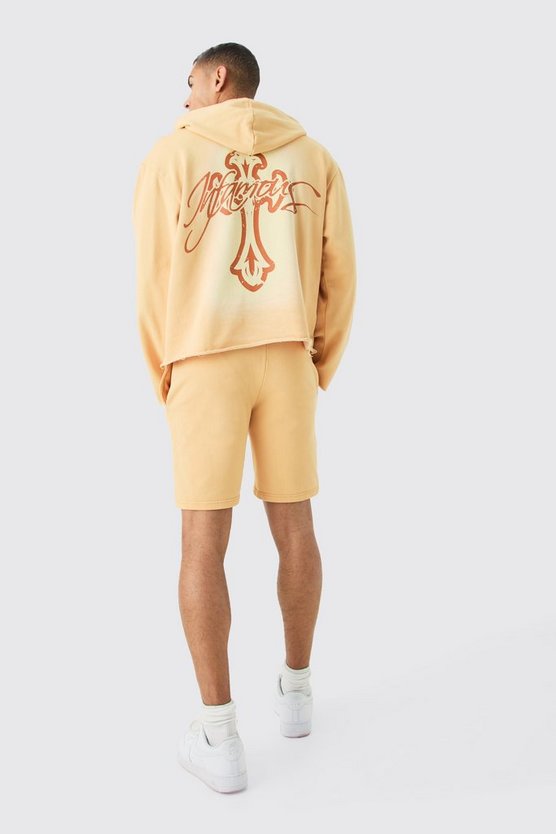 Lockere Shorts mit Acid-Waschung