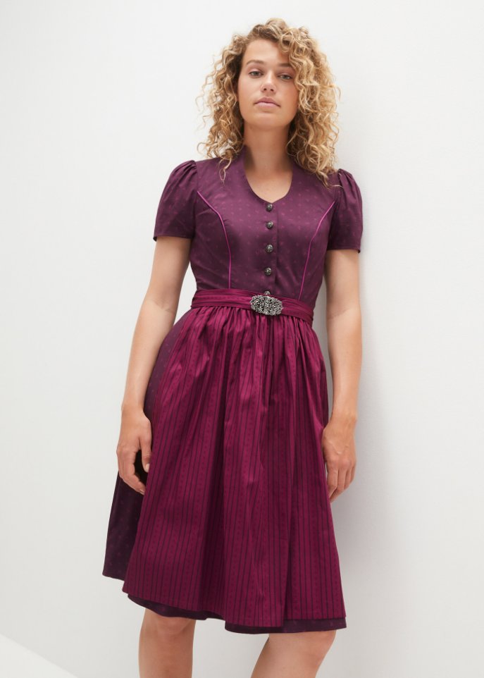 Trachtenkleid mit Schürze, knieumspielend (2-tlg.Set)
