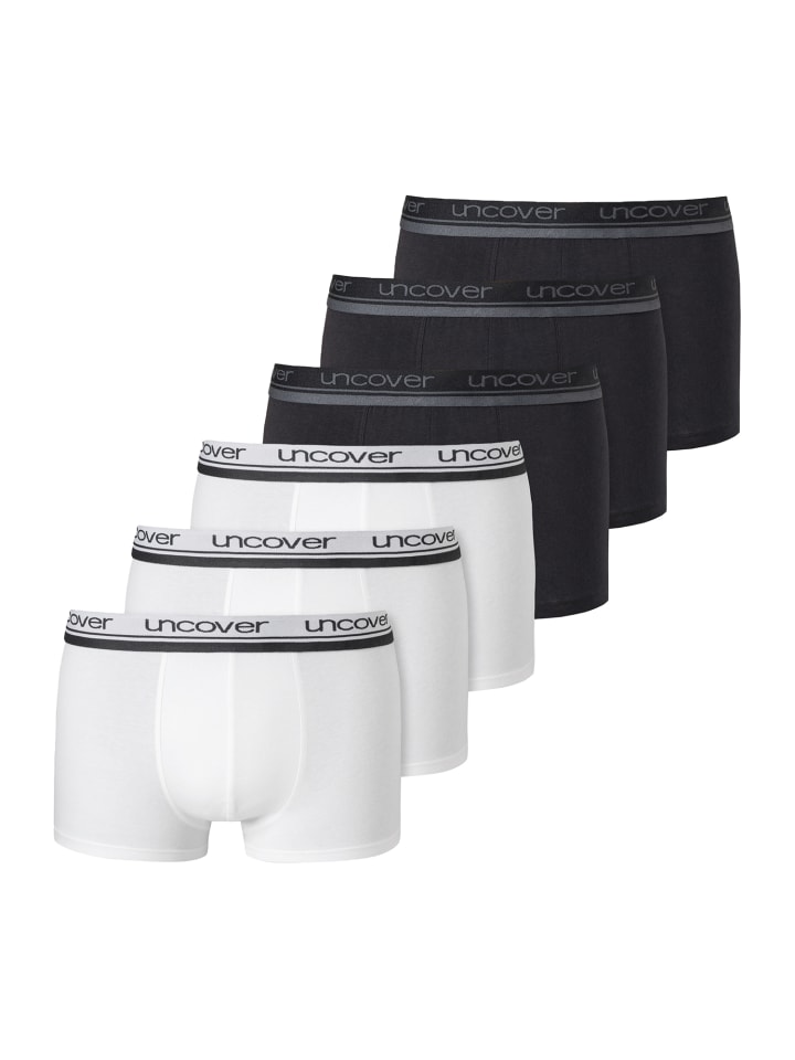 Schiesser Boxershorts Uncover in schwarz-weiss günstig kaufen