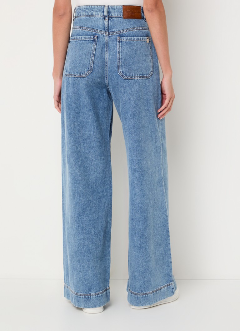 Jeans a gamba larga a vita alta MaxMara Vega, lavaggio chiaro