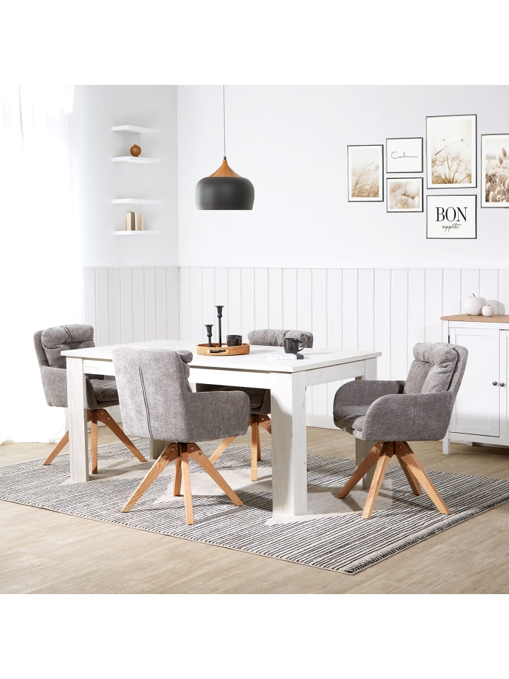 Homestyle4u 4er Set Polsterstühle in Grau günstig kaufen onesize