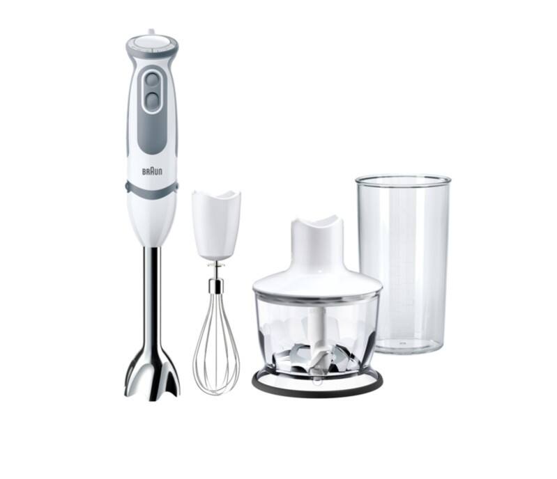 Braun Stabmixer MQ5235WH 1000 W 0,5 l Edelstahl, Kunststoff Grau, Weiß