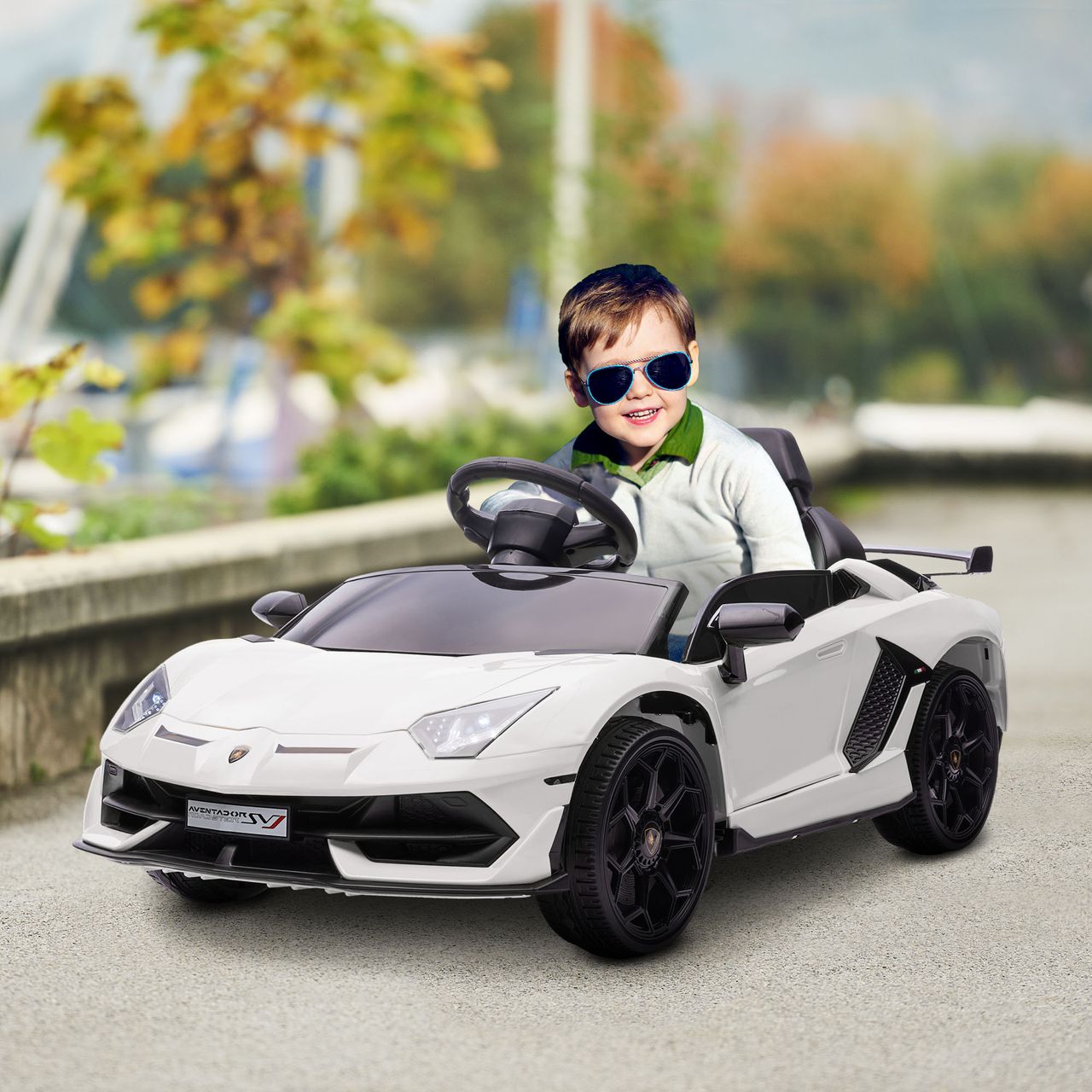 HOMCOM Elektroauto Elektrisches Kinderfahrzeug, Kinderauto inkl. Fernbedienung