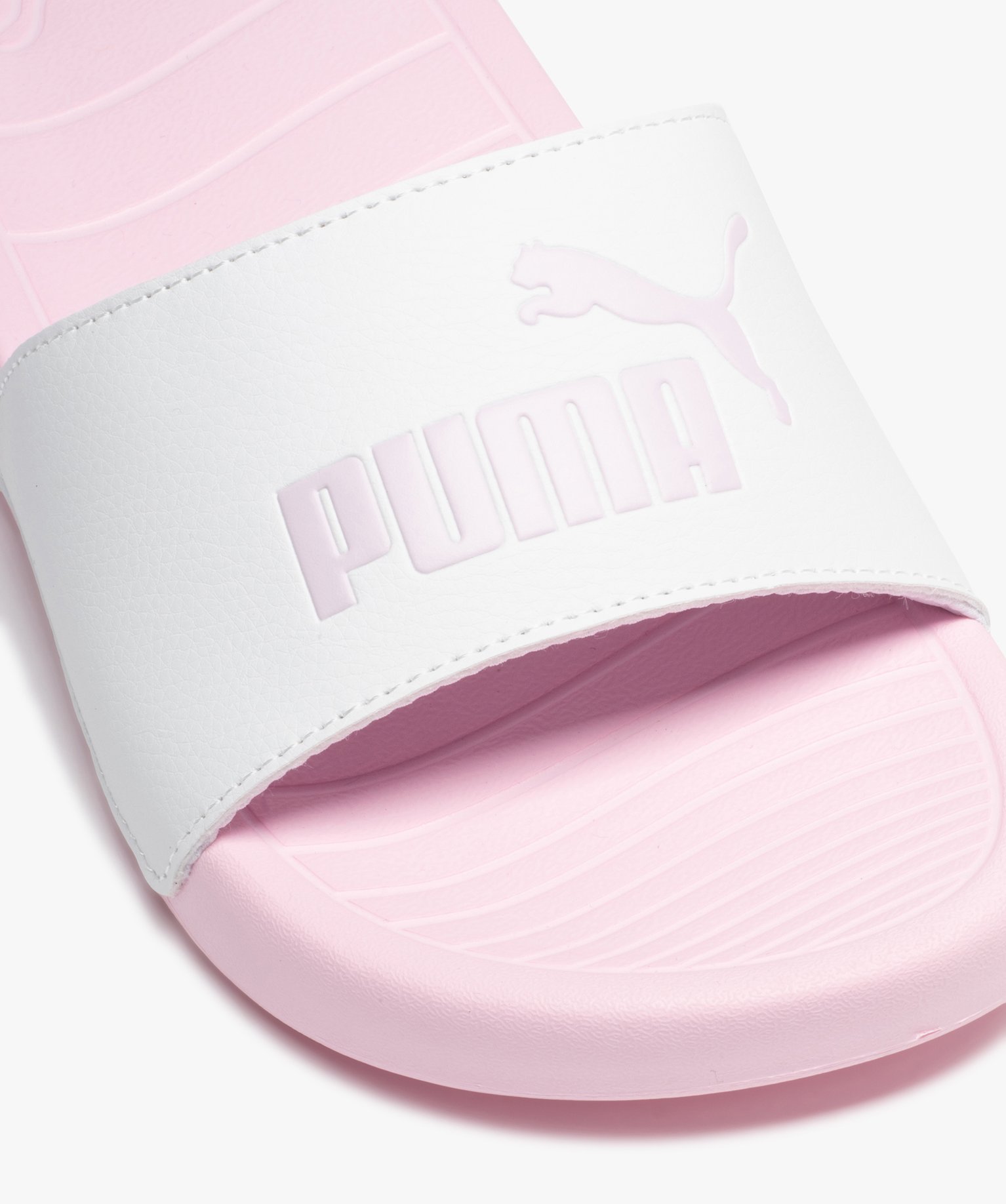 Mules de piscine femme détail métallisé - Puma blanc | GEMO
