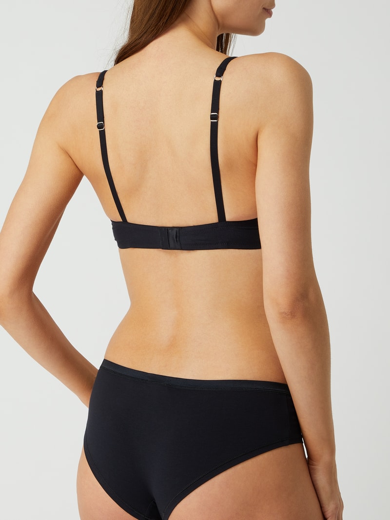 Bralette mit Stretch-Anteil Modell 'Cotton Sensation' in schwarz