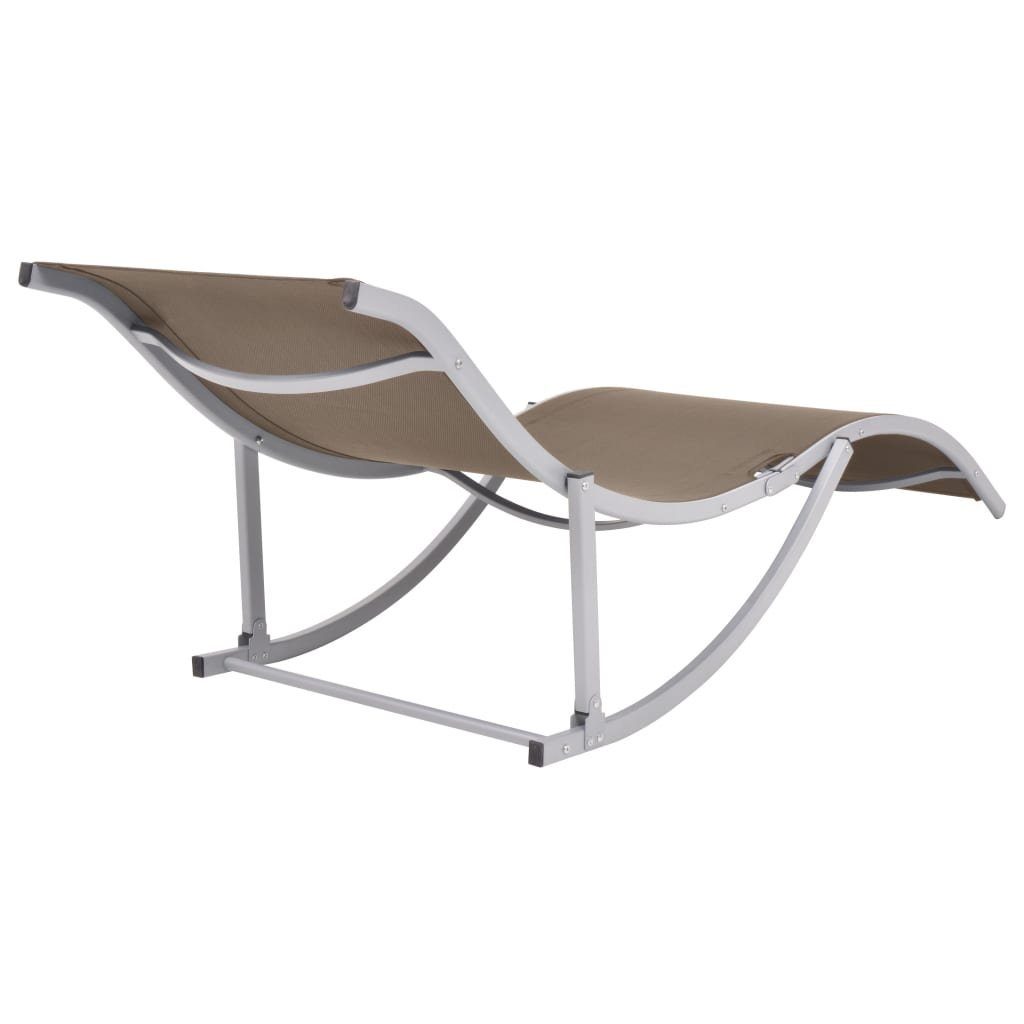 vidaXL Gartenliege Klappbare Sonnenliegen 2 Stk. Taupe Textilene, 2 St.