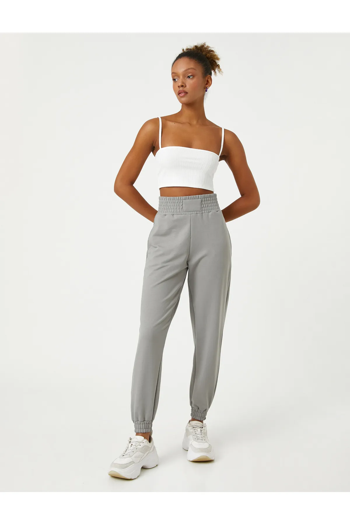 Koton  Jogger-Jogginghose mit extra hohem Bund und Taschendetail