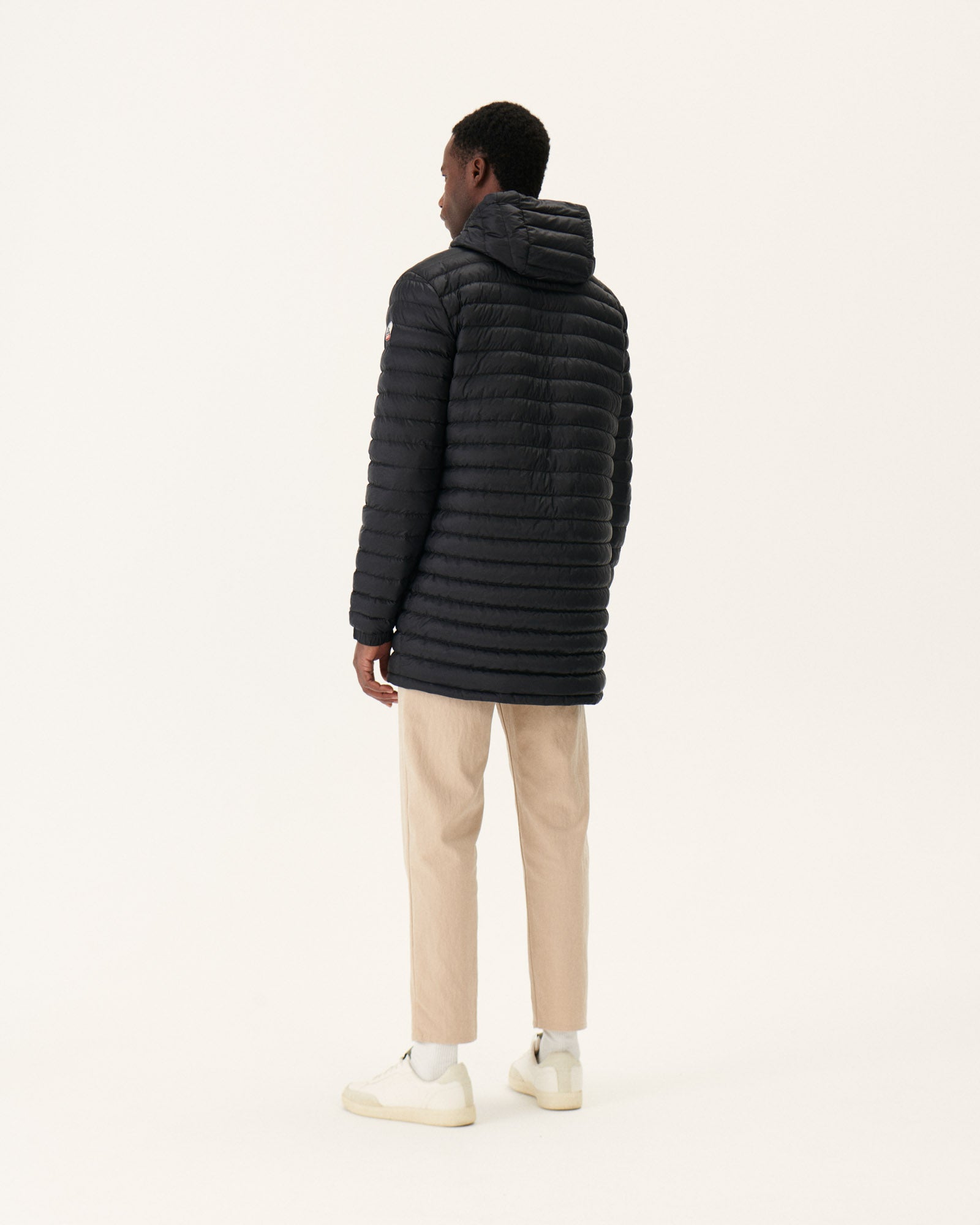 Doudoune longue réversible à capuche Noir Amsterdam
