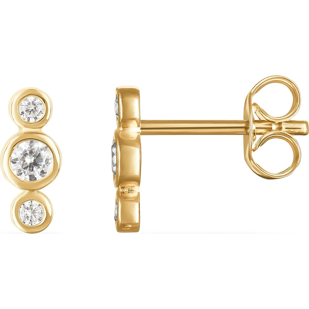 FAVS Boucles d'oreilles à fermoir à poussette 375 Or jaune Boucles d'oreilles
