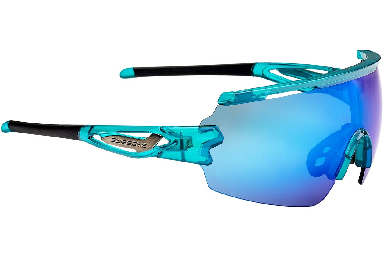 Swiss Eye Signal shiny laser crystal blue, black / smoke blue Revo Len