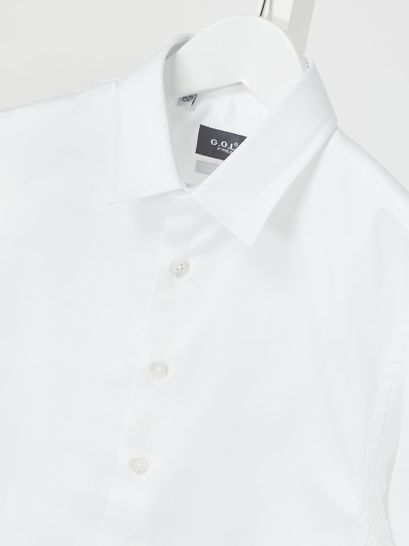 Slim Fit Hemd aus Baumwolle in weiß