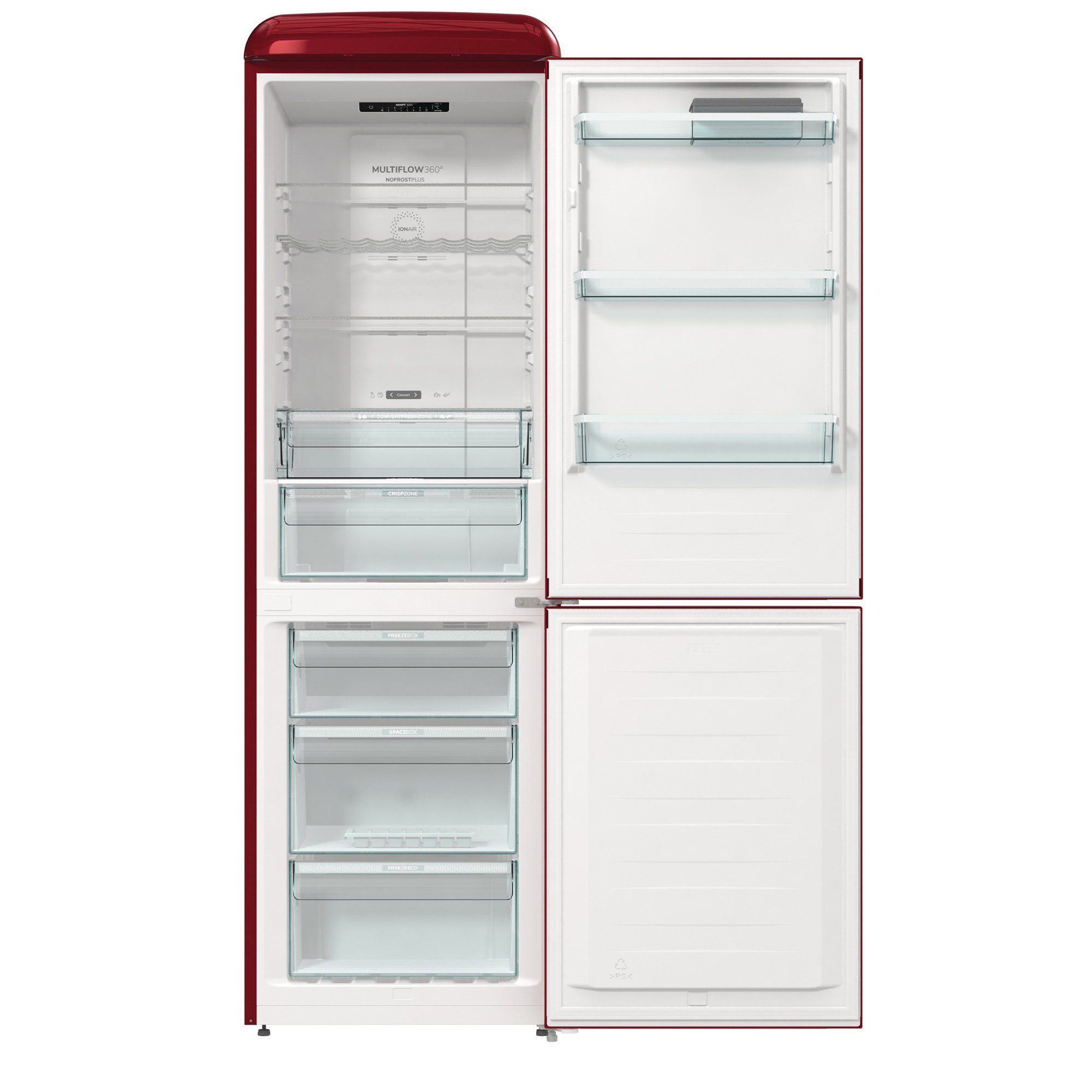 GORENJE Kühlschrank ONRK619ER, 194 cm hoch, 60 cm breit, LED Display, NoFrostPlus, FastFreeze, IonAir und MultiFlow 360°