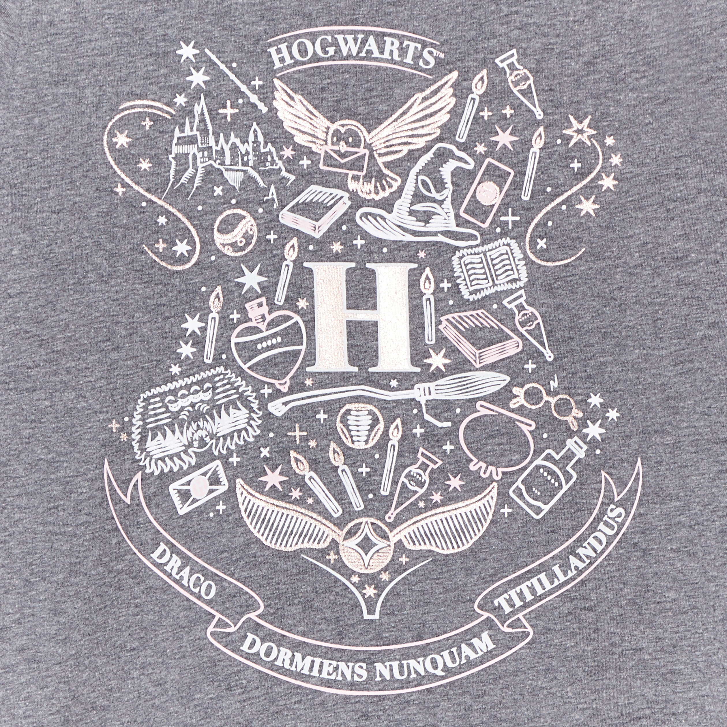 Chemise de nuit coton Harry Potter gris foncé fille | La Halle