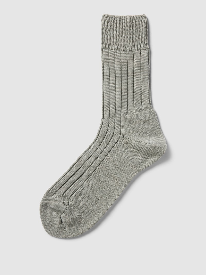 Socken mit elastischem Rippenbündchen in silber