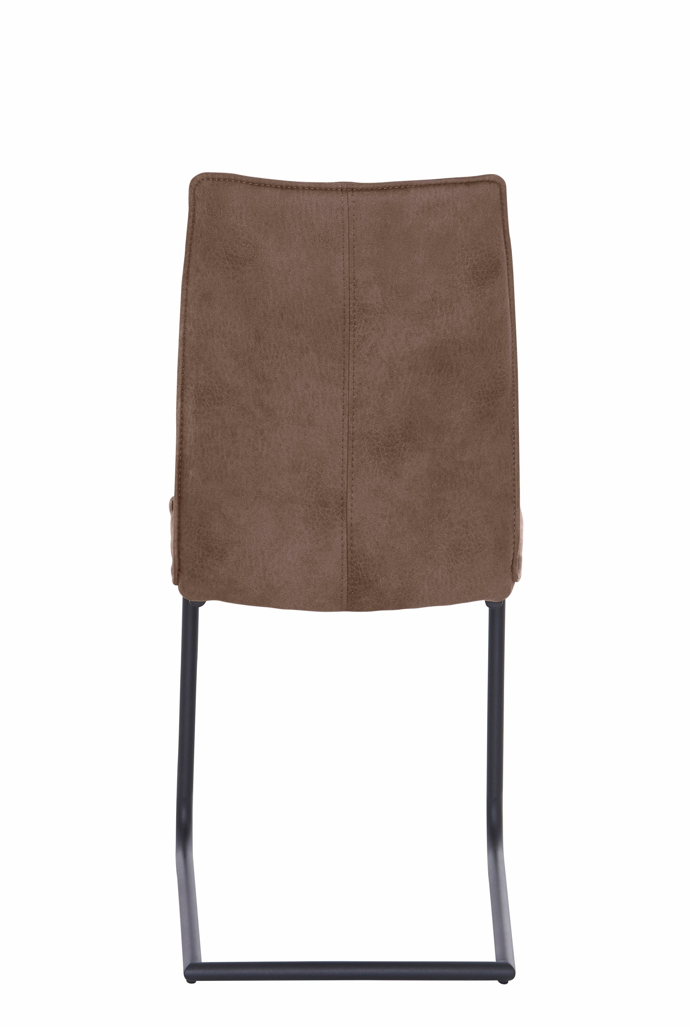 NIEHOFF SITZMÖBEL Freischwinger Capri (Set, 2 St), Gestell aus Eisen, Bezug in Microfaser oder Leder
