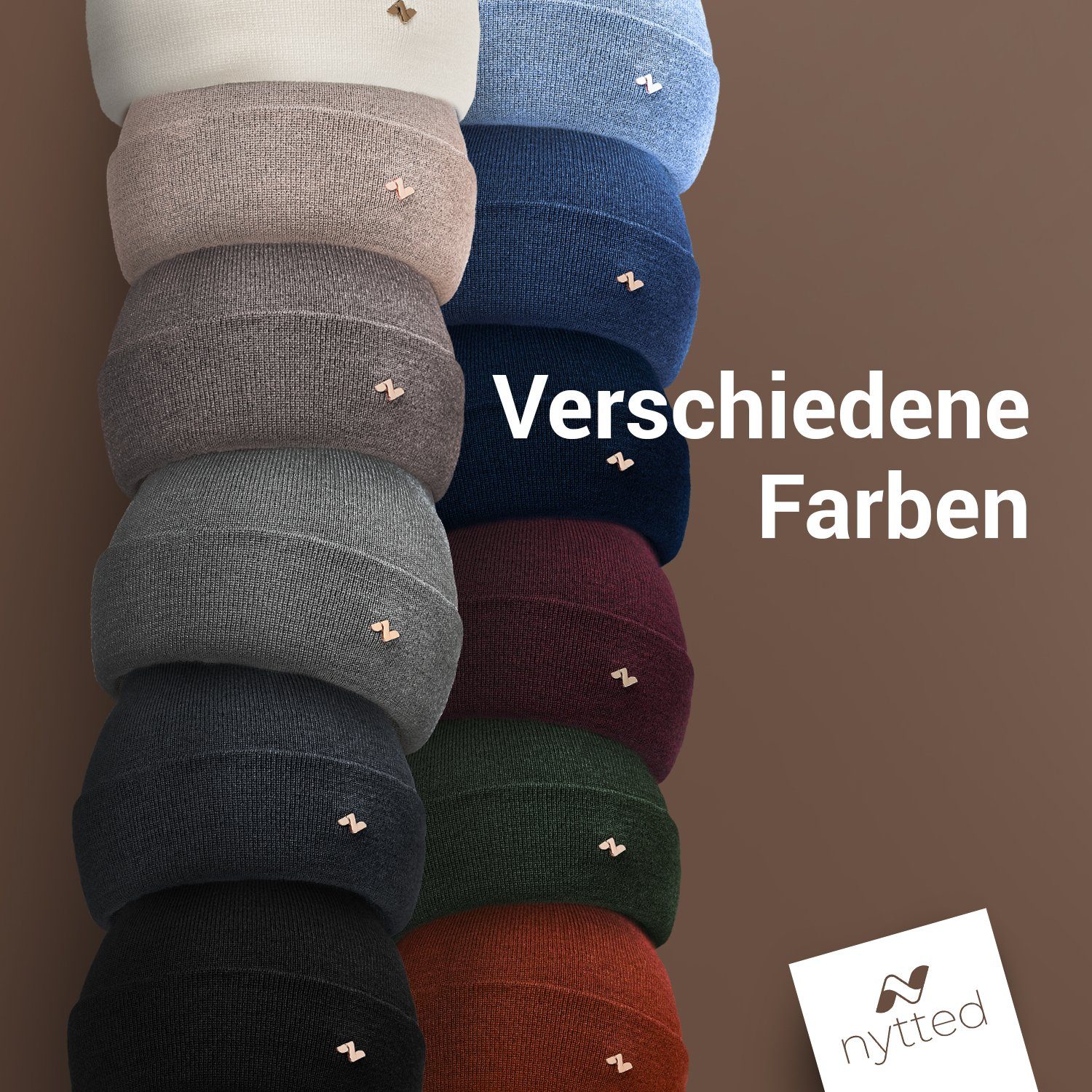 NYTTED® Beanie - 100% Merino-Wolle - Made in Germany - Wintermütze für Herren & Damen