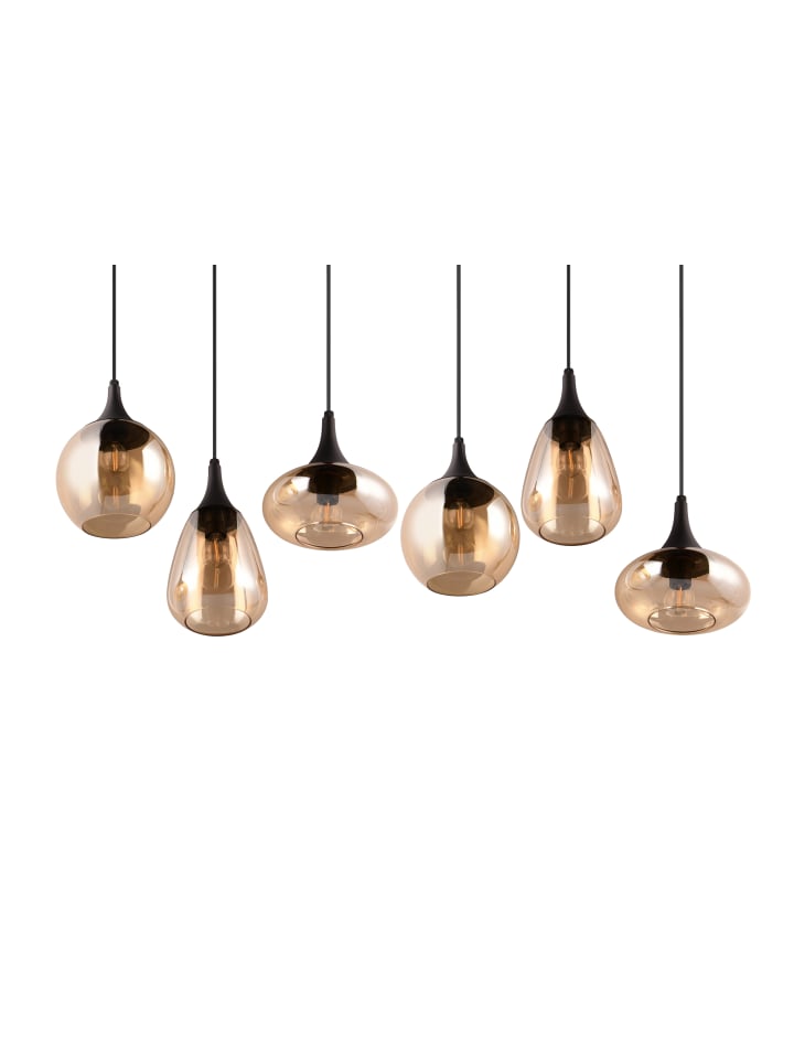 Trio Leuchten Pendelleuchte LUMINA in schwarz matt / amber günstig kaufen onesize