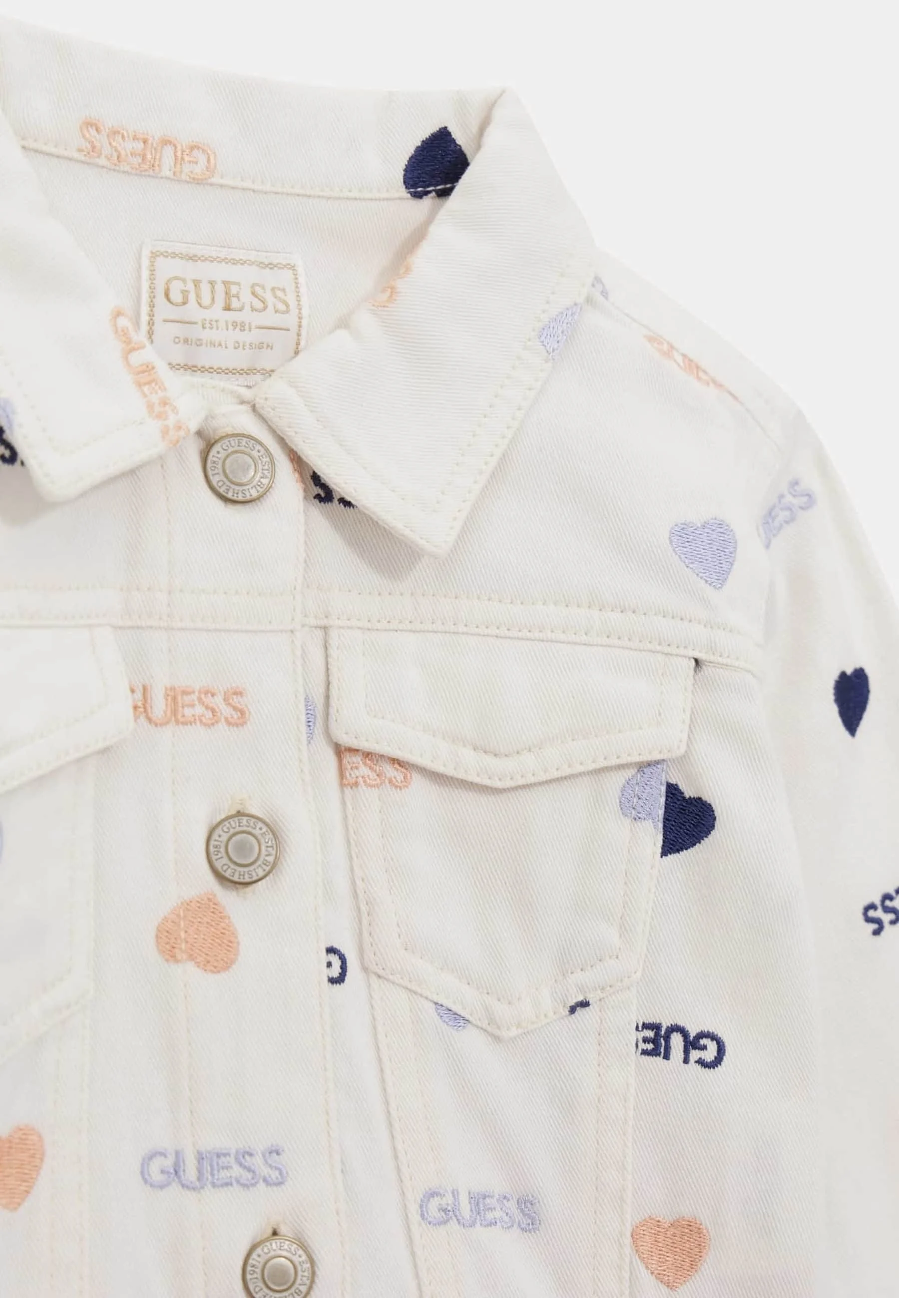 Guess ALLOVER-HERZEN - Chaqueta vaquera