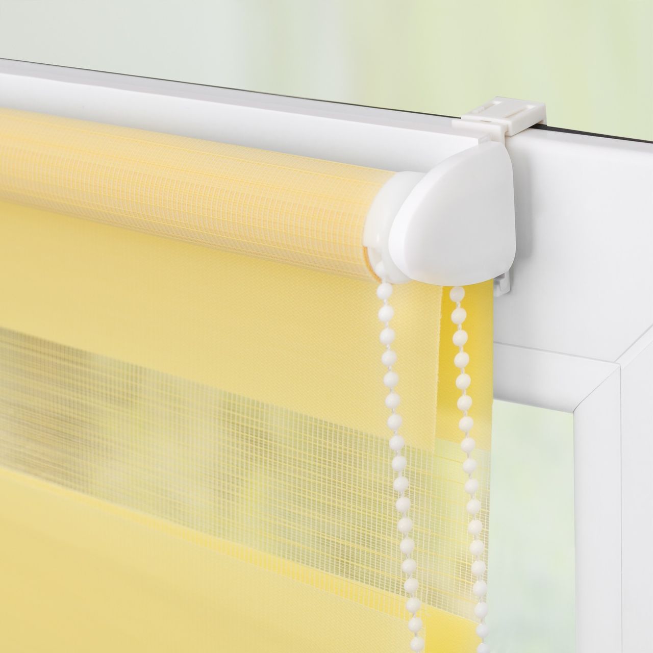 Lichtblick Duo-Rollo Klemmfix, ohne Bohren - Gelb, 90 cm x 150 cm (B x L)