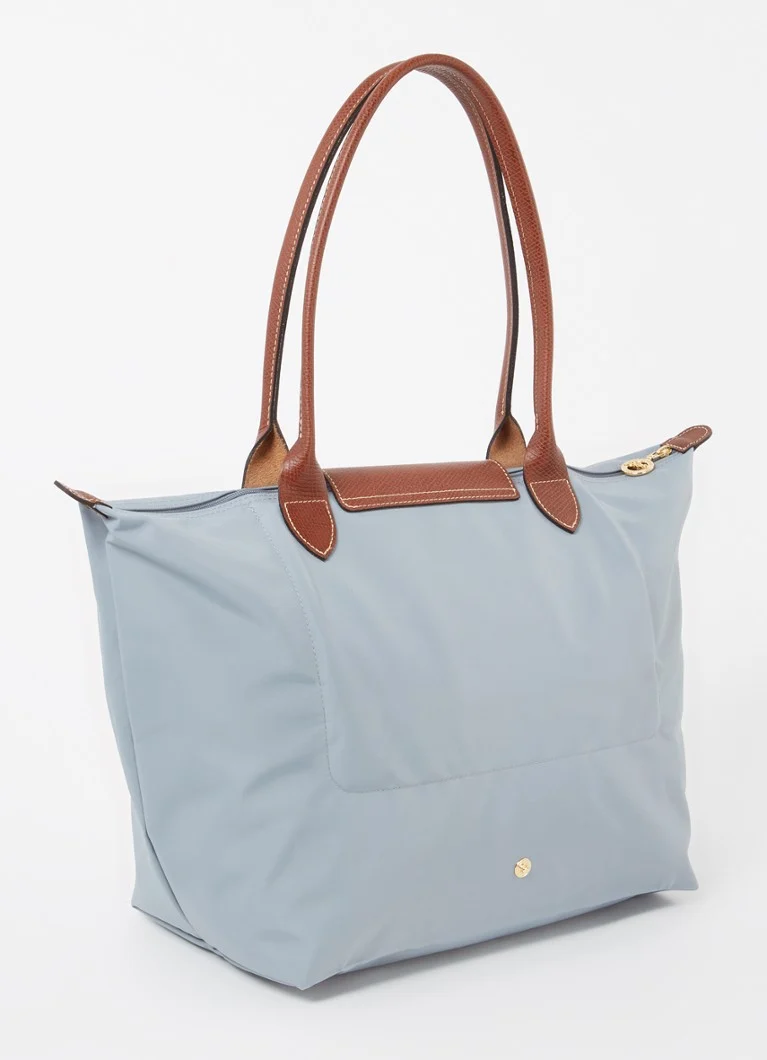 Geantă de umăr Longchamp Le Pliage Original L cu detalii din piele