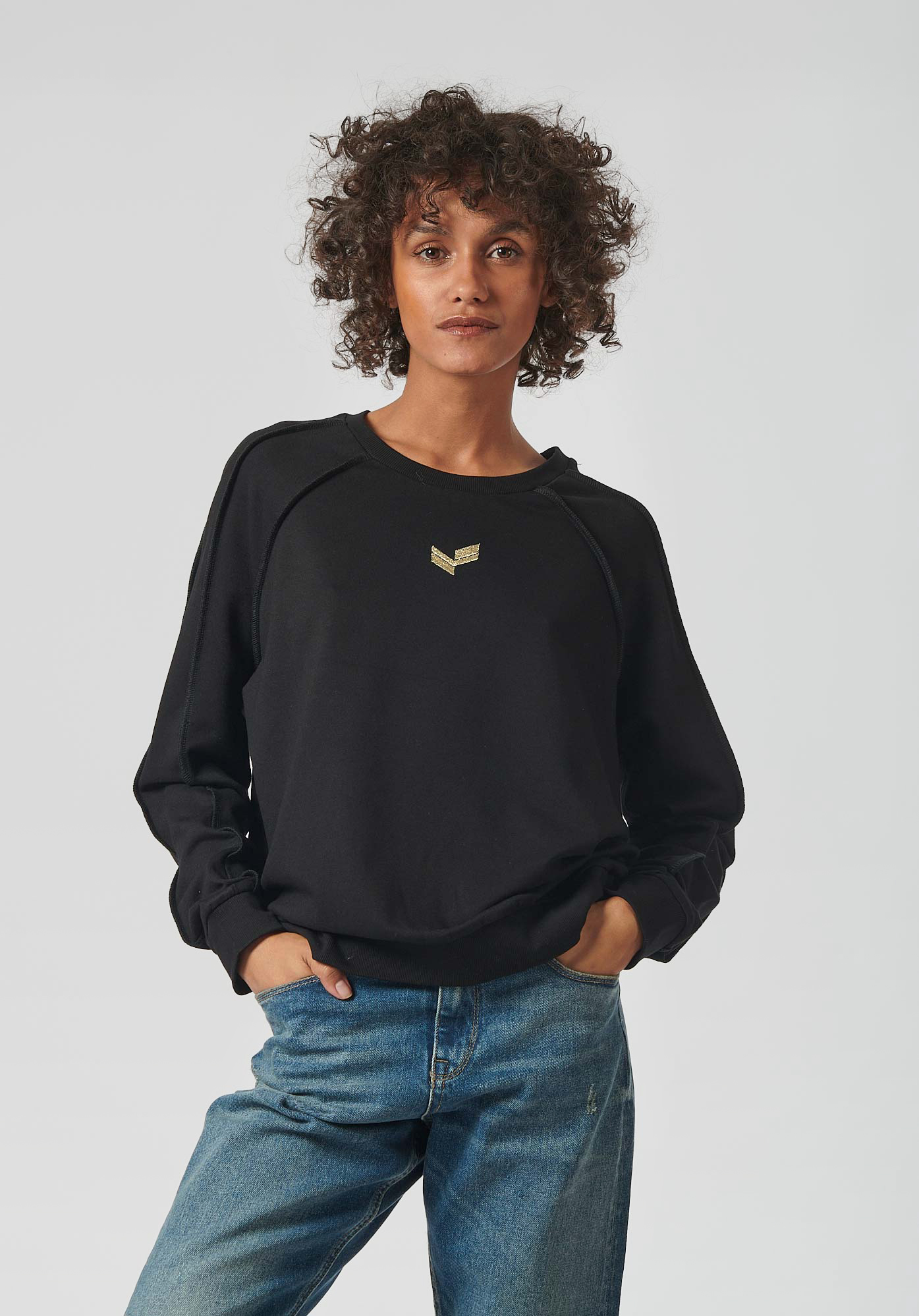 LULLA  Sweat noir femme