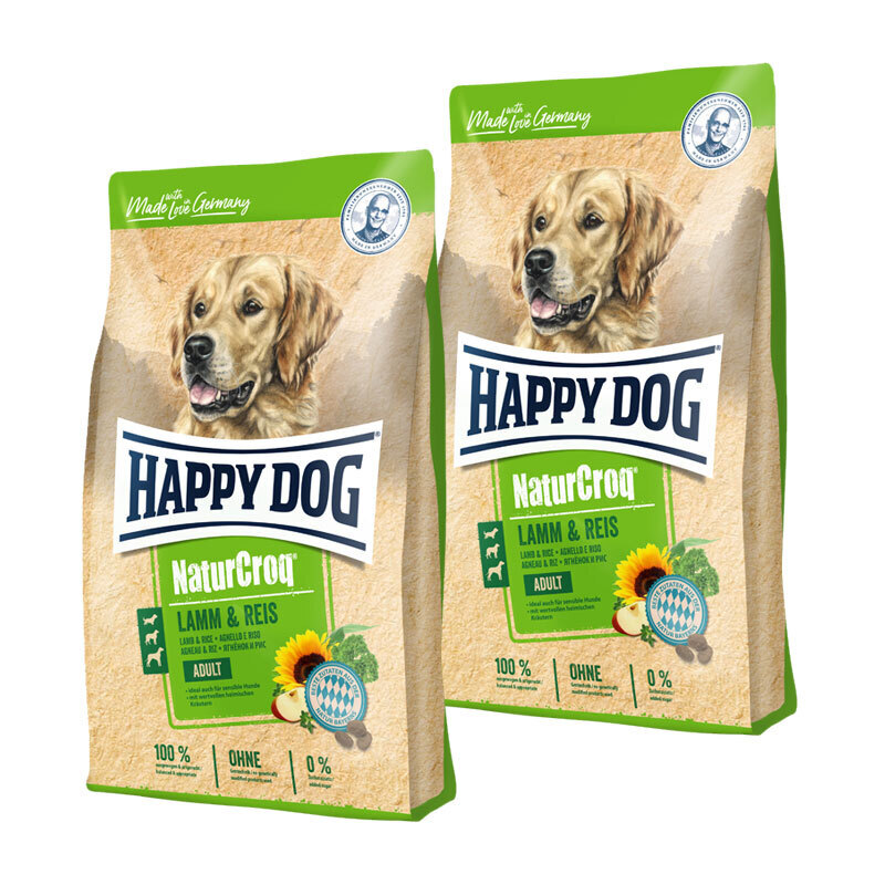 HAPPY DOG Hundetrockenfutter HAPPY DOG NaturCroq Lamm & Reis 2x15 kg