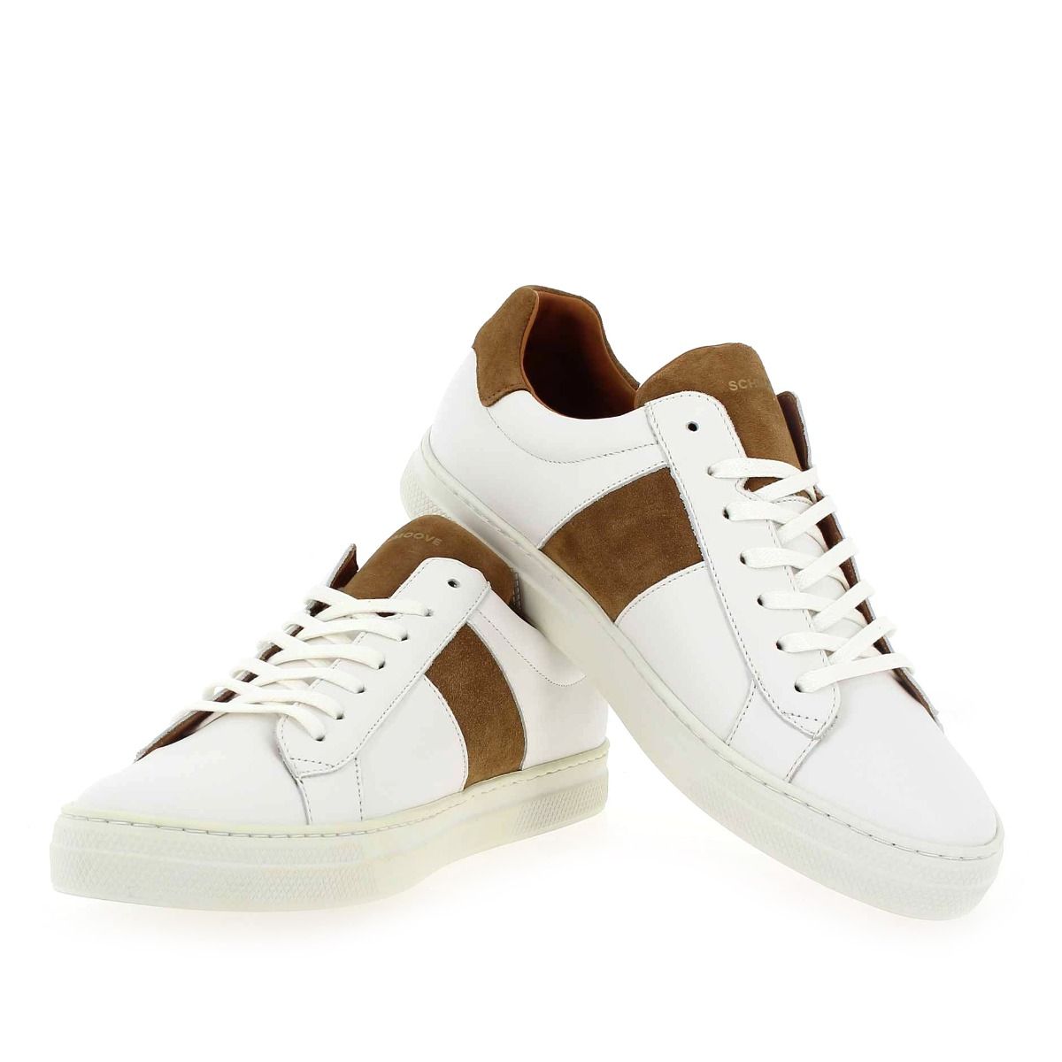 Schmoove  SPARK GANG NAPPA/SUEDE - Blanc cognac