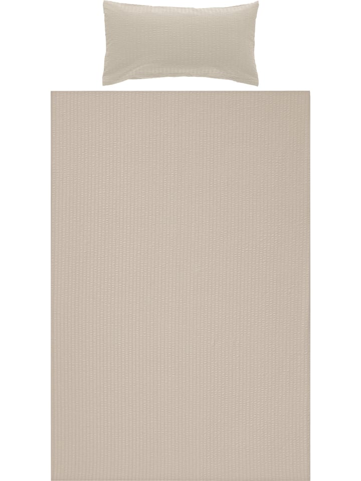 Erwin Müller Seersucker Bettwäsche Rosenheim in taupe günstig kaufen