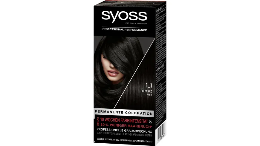 syoss Permanente Coloration Stufe 3 1_1 - schwarz