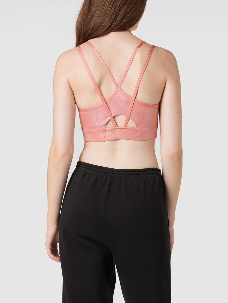 Bustier in schimmernder Optik in rosa