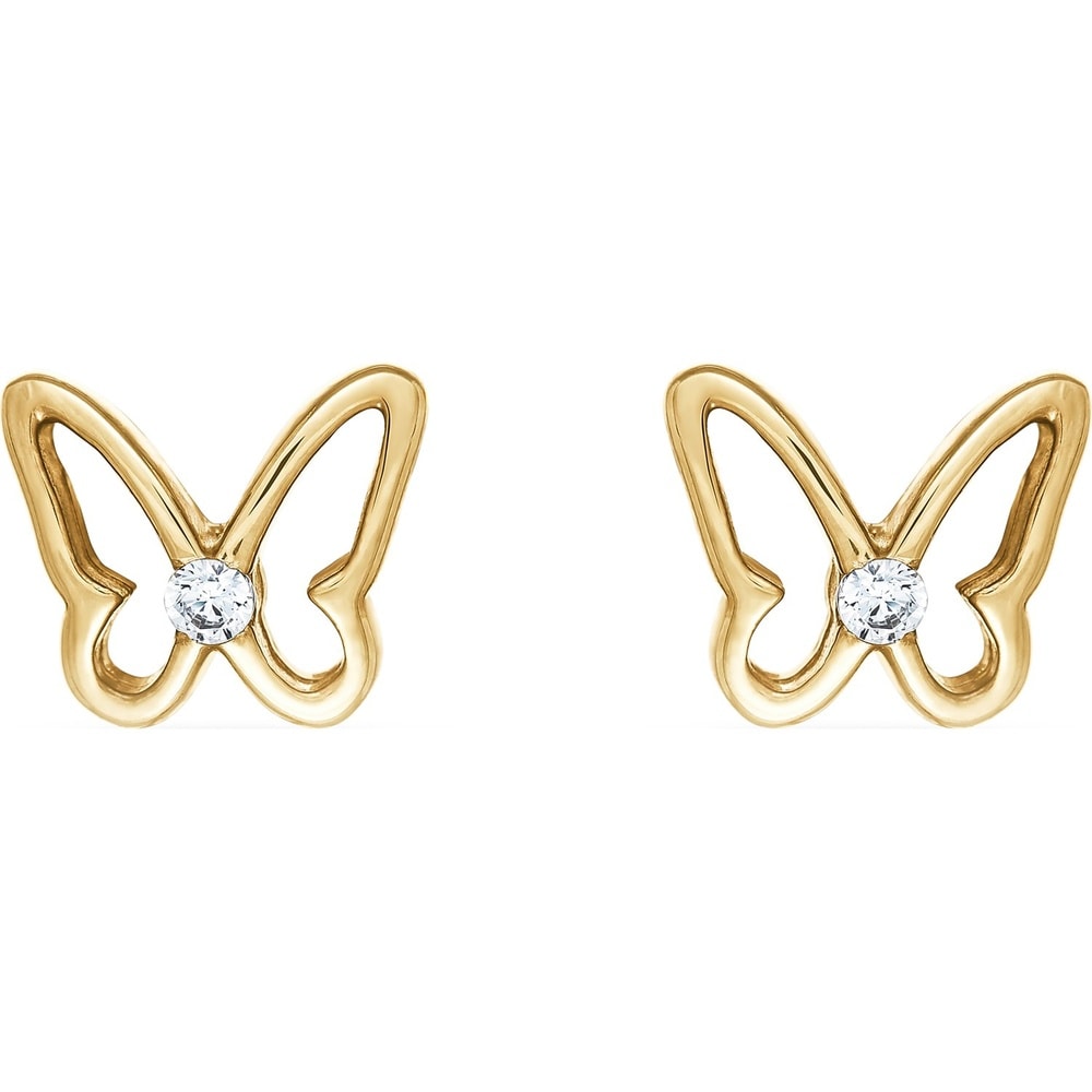FAVS Boucles d'oreilles à fermoir à poussette 375 Or jaune Boucles d'oreilles