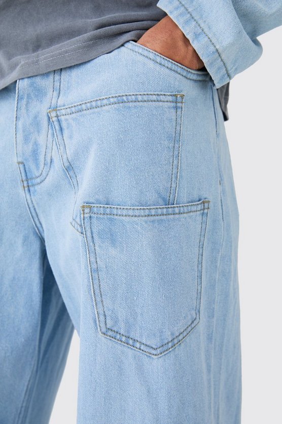 Lockere Jeans mit Acid-Waschung