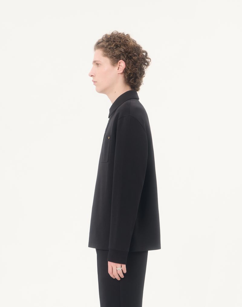 Valentino katoenen polo met V-gouden accenten
