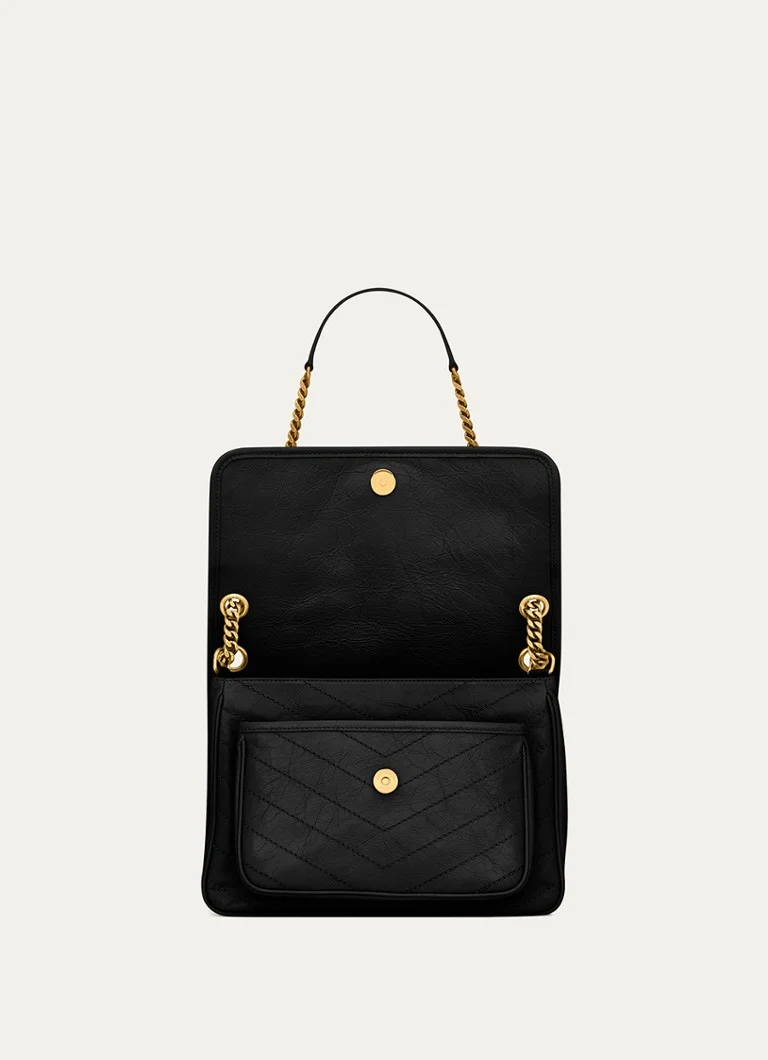 Borsa a tracolla media Saint Laurent Niki in pelle di vitello