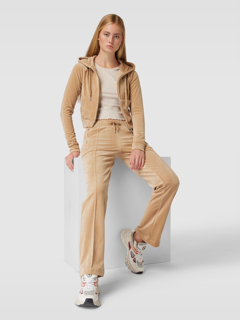 Sweatpants mit Strasssteinbesatz Modell 'TINA' in beige