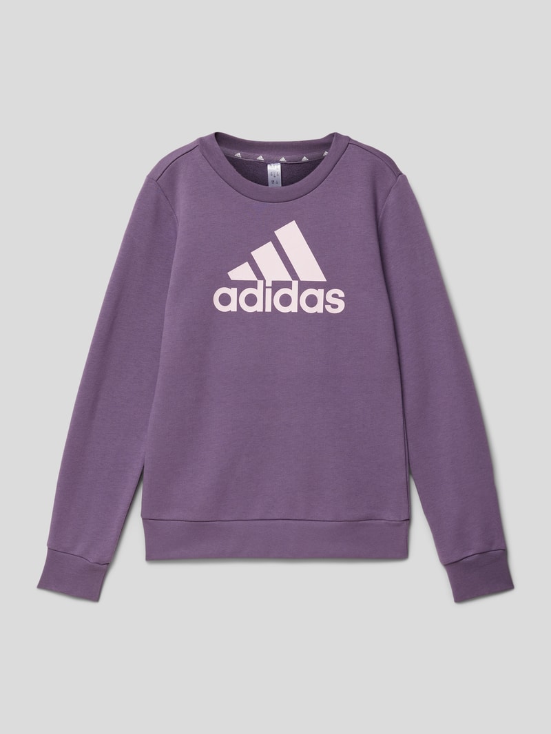 Sweatshirt mit Label-Print in purple