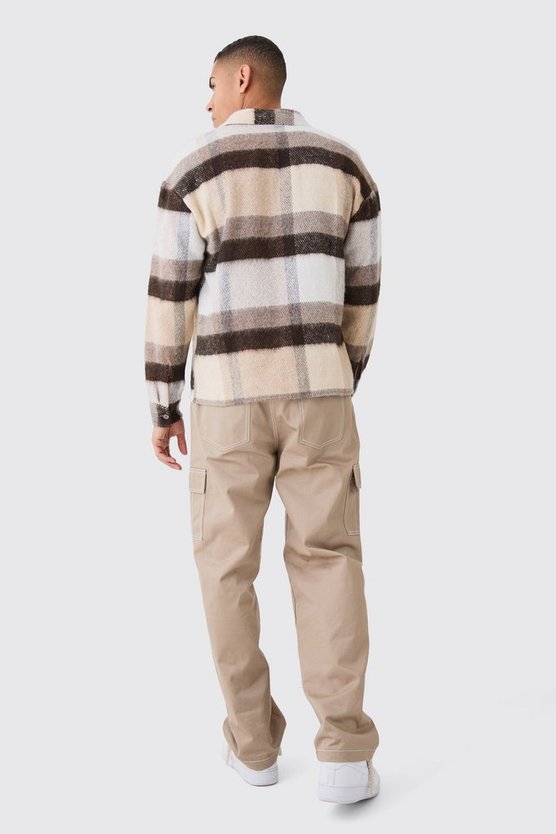 Kastiges kariertes Overshirt