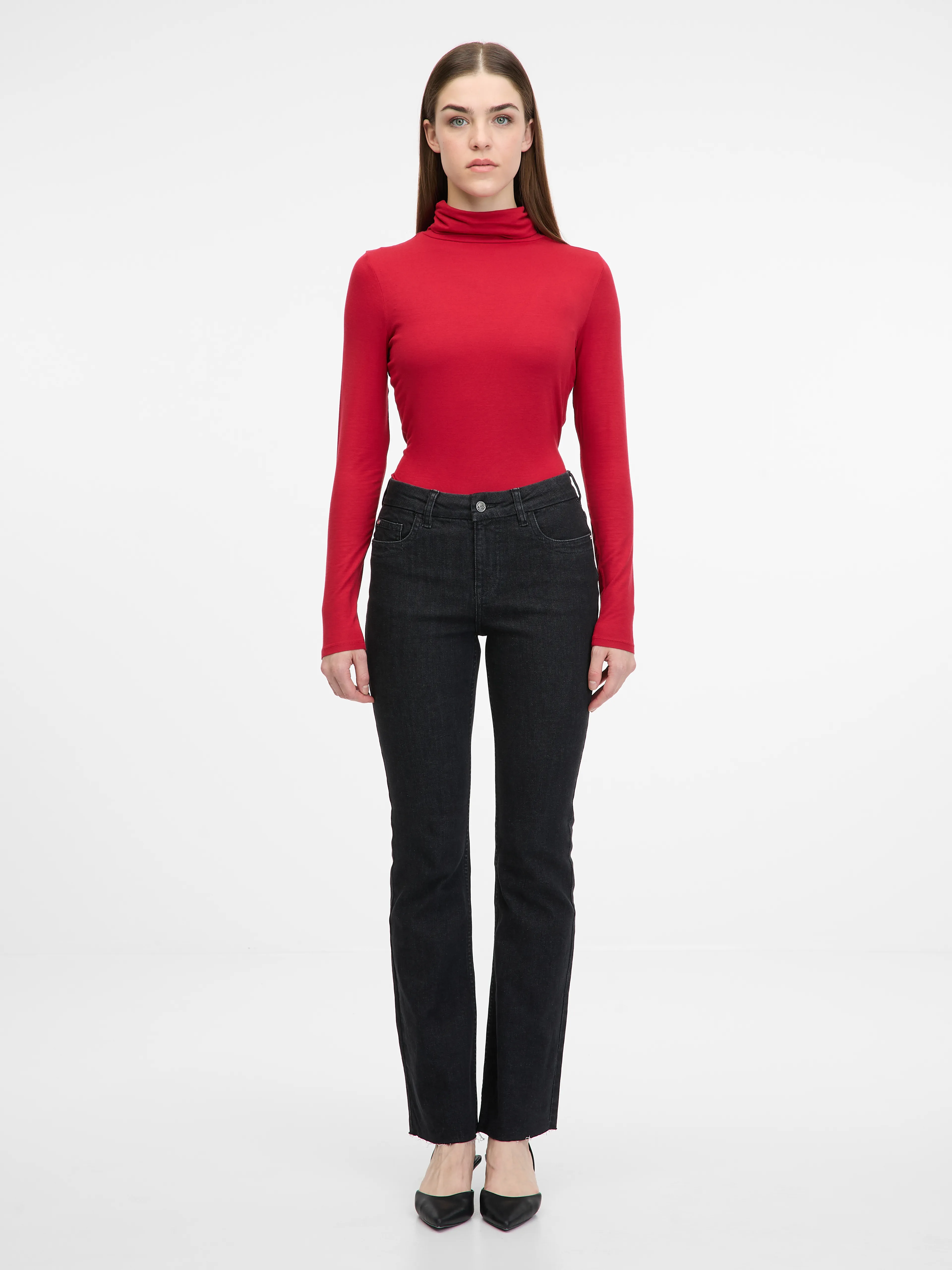Rotes Damen-Langarm-T-Shirt ORSAY