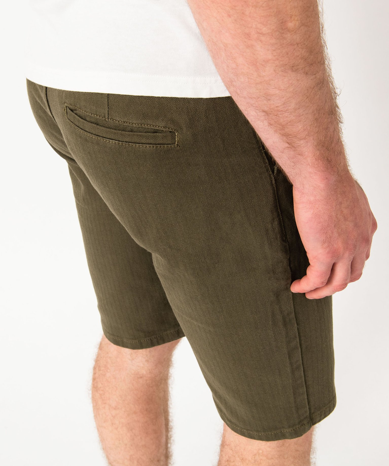 Bermuda coupe chino en coton stretch homme kaki | GEMO