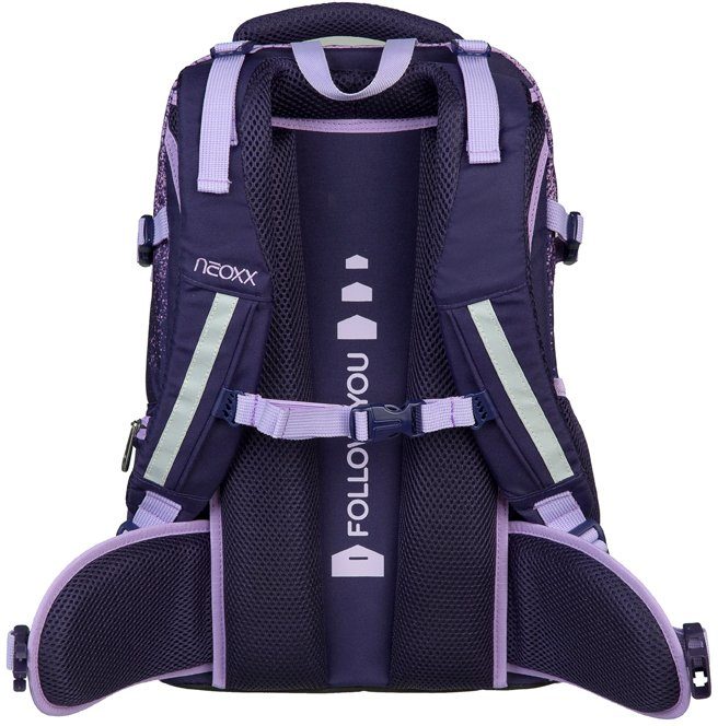 neoxx Schulrucksack Active, Glitterally perfect, aus recycelten PET-Flaschen