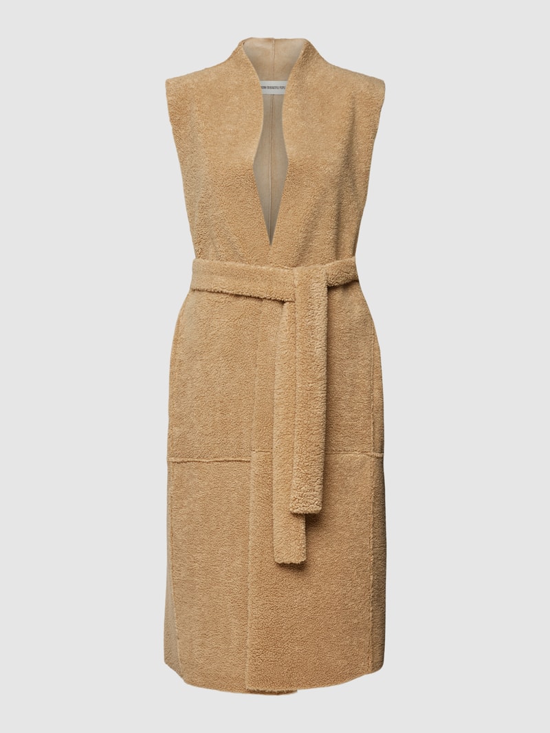 Weste mit Teddyfell Modell 'BUDE' in camel